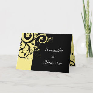 Negro+Blanco CUALQUIE invitación de la boda del