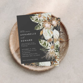 Negro bohemio botánico moderno y elegante natural