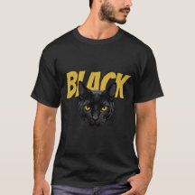 NEGRO | Camiseta Gráfica de Gato Negro