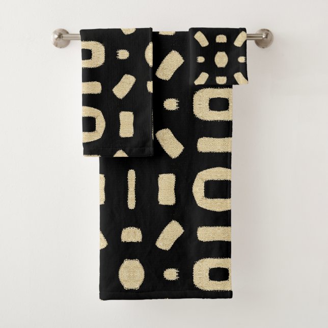 Negro como tela africana de barro Kuba Kente (In situ)