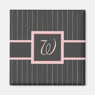 Negro con imán de pinzas rosadas