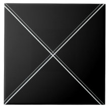 Negro con las líneas diagonales blancas teja 6x6