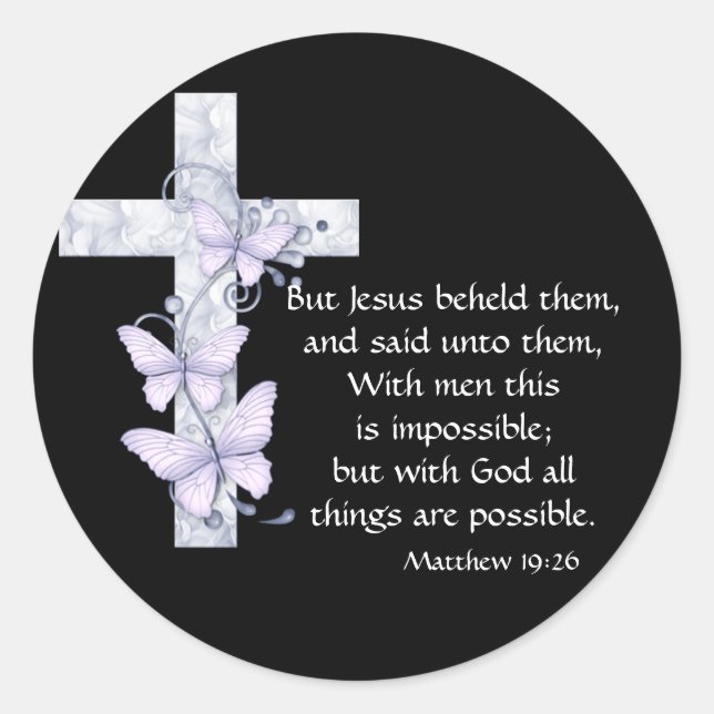 Negro con Pegatinas de cruces y mariposas azules (Anverso)