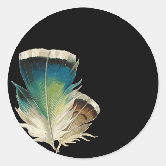 Negro con Pegatinas de plumas (Anverso)