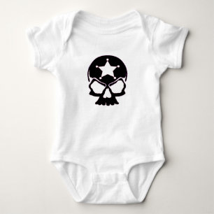 Negro cráneo (Baby Jersey Bodysuit)