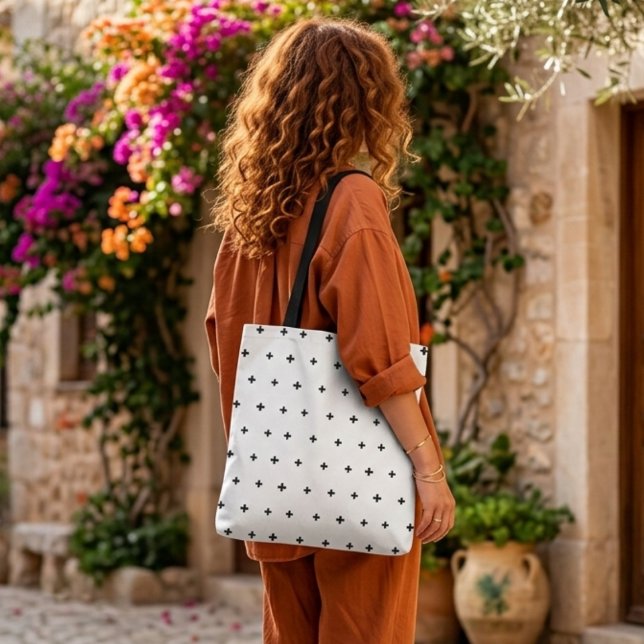 Negro cruza una bolsa moderna de aleta para la com (Subido por el creador)