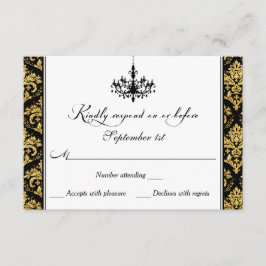 Negro, Damasco de oro, tarjeta de respuesta de can