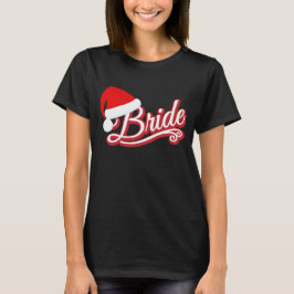 Negro de camiseta de Santa Hat Bride
