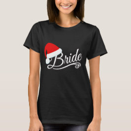 Negro de camiseta de Santa Hat Bride