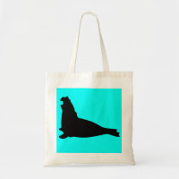Negro de la bolsa de asas del sello de elefante