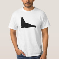 Negro de la camisa del sello de elefante