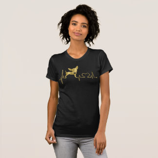 Negro de la camiseta de la chihuahua del Relieve