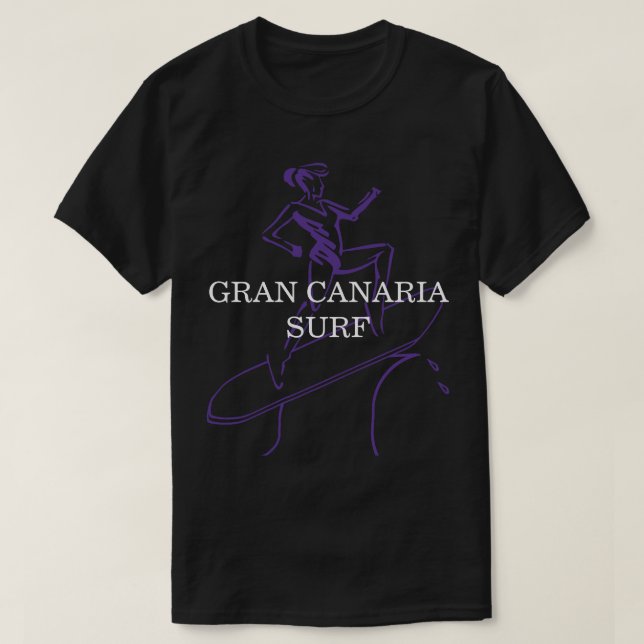 Negro de la camiseta de la resaca de Gran Canaria (Diseño del anverso)