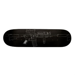 Negro de la cubierta del monopatín de M4 SOPMOD