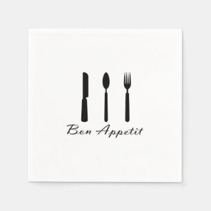 Negro de la servilleta de papel de Appetit del Bon