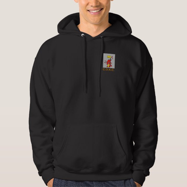 Negro de la sudadera con capucha del club de (Anverso)
