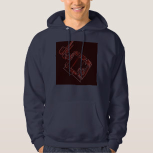 Negro de la sudadera con capucha del tambor que