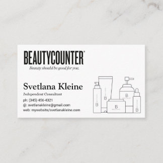 Negro de las tarjetas de visita de Beautycounter
