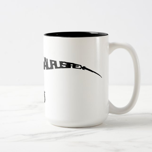 Negro de T-Rex taza del Dos-Tono de 15 onzas (Derecha)