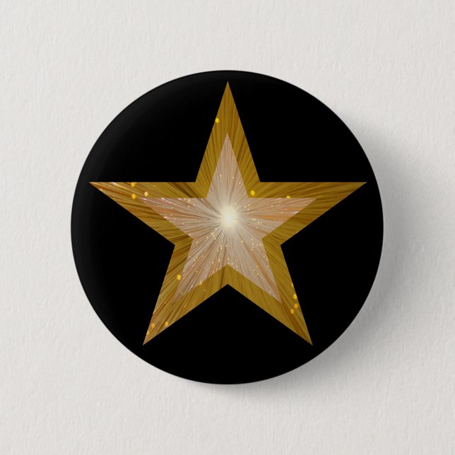 Negro del botón de la estrella del "oro" (Anverso)
