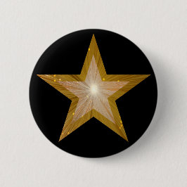 Negro del botón de la estrella del "oro"