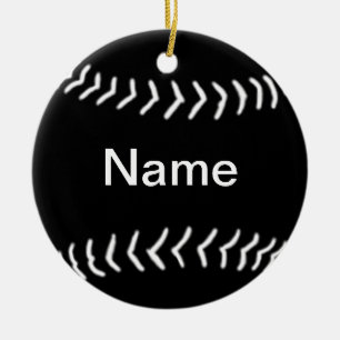 Negro del ornamento de la silueta del softball