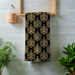 Negro dramático con damasco dorado ornamentado