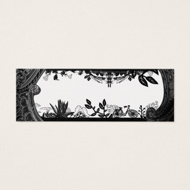 Negro ecléctico + Blanco - Tarjeta Skinny (Frente)