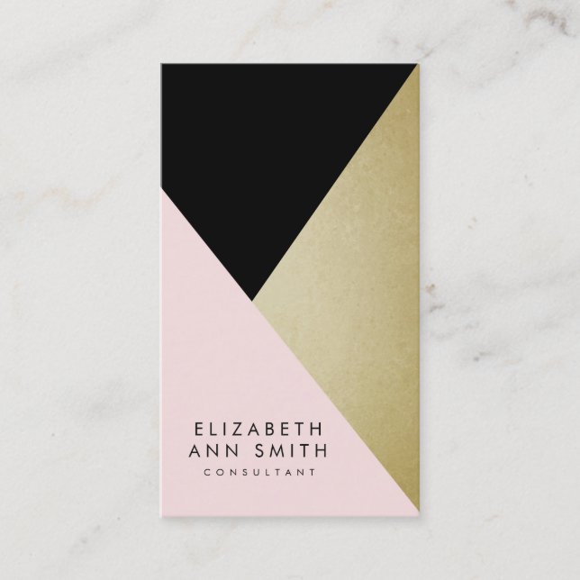 Negro elegante y paquete abstracto de la tarjeta (Anverso)