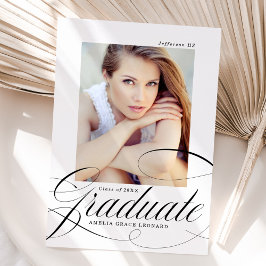 Negro | Eloquence Photo Graduation Invitación