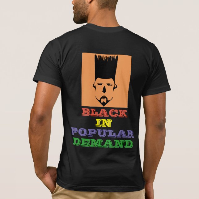 Negro en camiseta de demanda popular (Reverso)