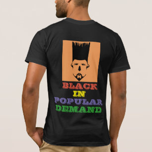 Negro en camiseta popular de la demanda