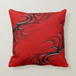 Negro en la almohada roja del "humo"