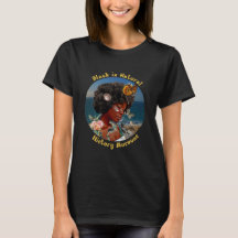 Negro en la camiseta de los Museos de Historia Nat
