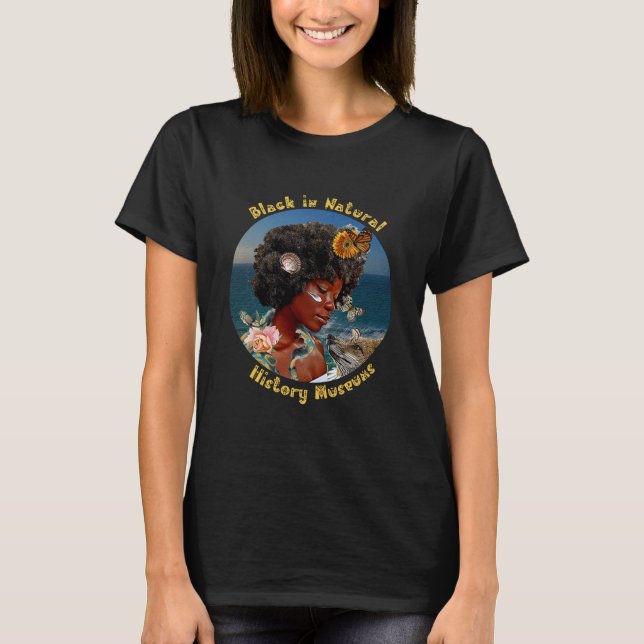 Negro en la camiseta de los Museos de Historia Nat (Anverso)
