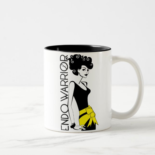 Negro ENDO del GUERRERO taza del Dos-Tono de 11 (Derecha)