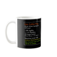 Negro épico de la taza de café