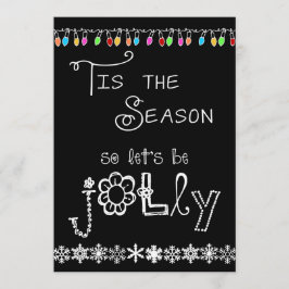 Negro es la invitación de la fiesta de Navidad
