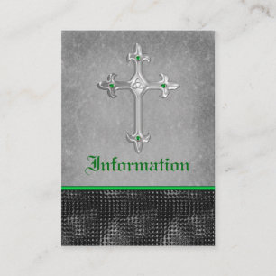 Negro esmeralda de la cruz céltica, tarjeta gris