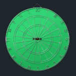 Negro espumoso sobre tablero verde<br><div class="desc">Los tableros de Fook son para jugadores de dardos irlandeses y sus amigos en el Día de San Patricio o cualquier día. Fook es el arte de caligrafía original de Steamy Raimon.</div>