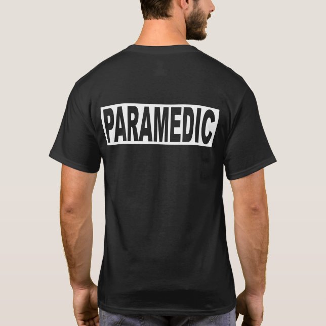 Negro estándar de la camisa del paramédico (Reverso)