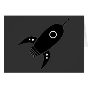 Negro gordo de la nave de Rocket retro