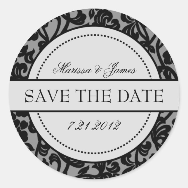 Negro gótico y Sellos para sobres grises florecien (Anverso)