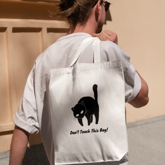 Negro gracioso, gato no toques esta bolsa (cats lover)