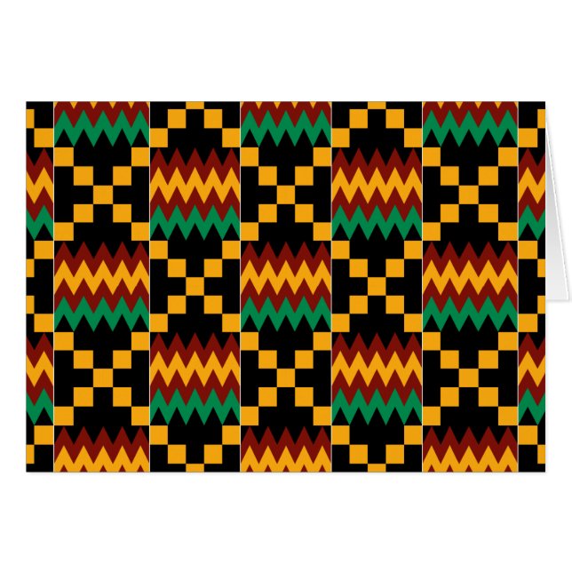 Negro horizontal, Verde, Rojo, Ropa de Kente Amari (Anverso (Horizontal))