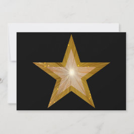 Negro invitación Gold Star
