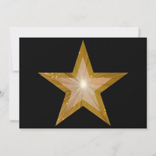 Negro invitación Gold Star