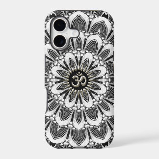 Negro+iPhone floral blanco 5 de la casamata de OM