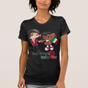 Negro italiano de la camiseta de los hombres de