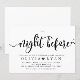 Negro la noche anterior a la invitación